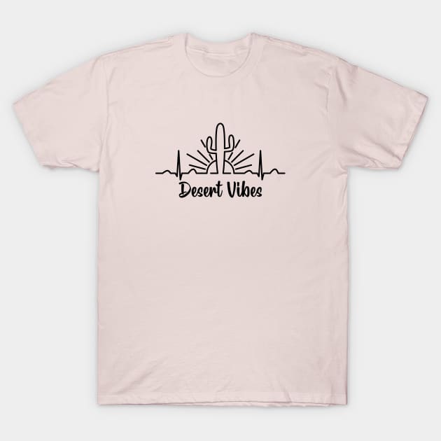 Desert Vibes Heartbeat T-Shirt by KickStart Molly